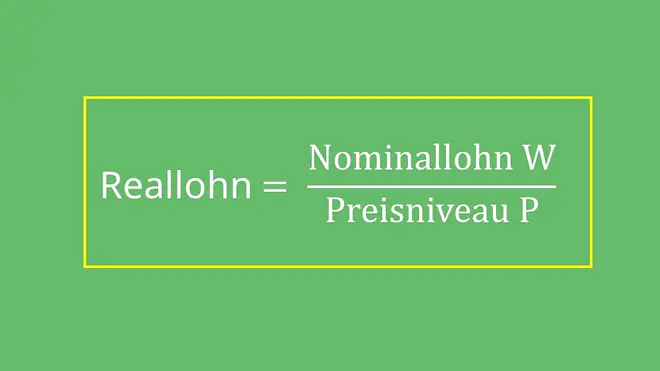 Reallohn, Reallohn Formel,