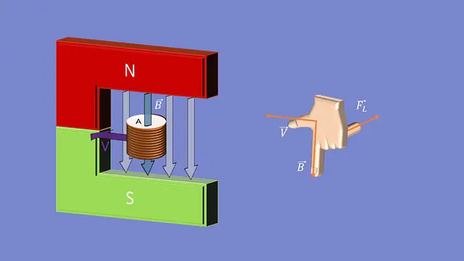 Linke Hand Regel, Induktionsspannung, Magnetfeld, Leiter ,Induktion, Lorentzkraft, elektromagnetische Induktion