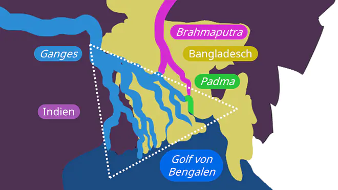 Ganges, Ganges Delta, Ganges Karte, Ganges Verlauf, Indien Karte, Indien, wie verläuft der Ganges, der heilige Fluss