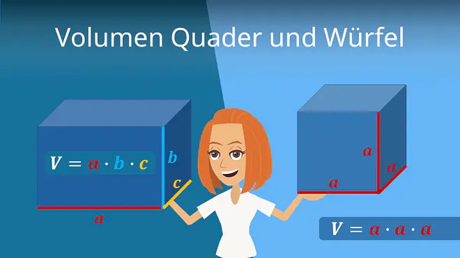 Zum Video: Volumen Quader und Würfel