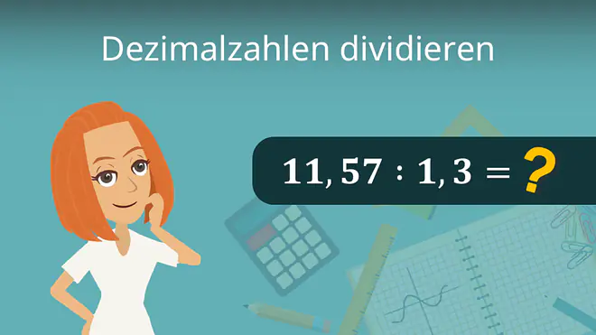 Zum Video: Dezimalzahlen dividieren
