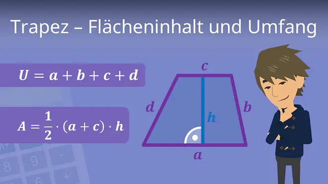 Zum Video: Trapez - Flächeninhalt und Umfang