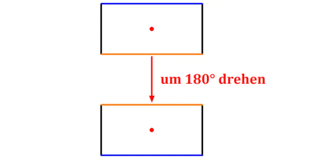 Rechteck, Punkt, Seite, Drehen, Punktsymmetrie
