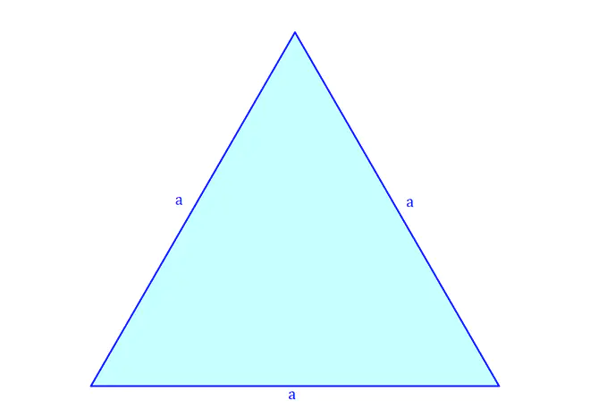 Grundfläche Pyramide, gleichseitiges Dreieck