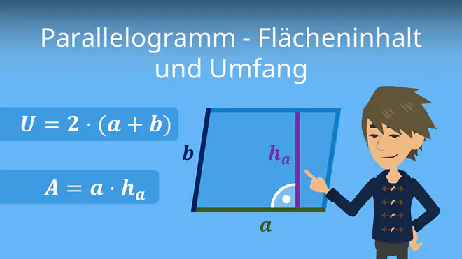 Parallelogramm Flächeninhalt, Parallelogramm, Parallelogramm Umfang, Parallelogramm berechnen