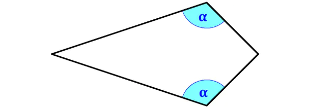 Drachenviereck, Winkel, Deltoid, Drachen