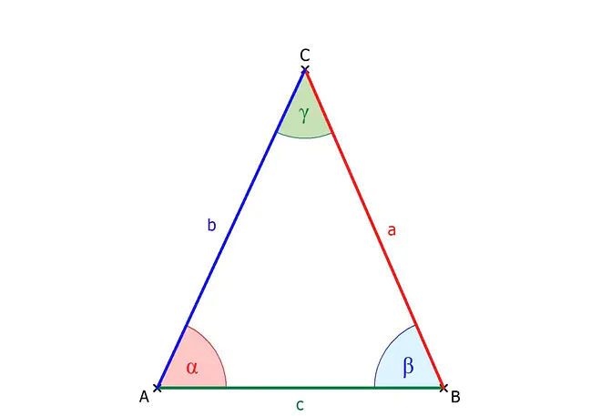 Sinussatz, sinus satz, sinussatz formel, sinussatz umstellen, Dreieck, Ecken, Seiten, Winkel