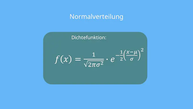 Dichtefunktion Normalverteilung