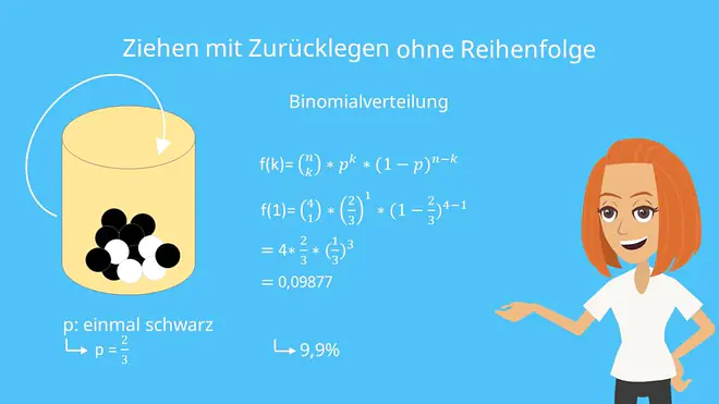 Binomialverteilung, Wahrscheinlichkeit