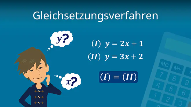 Zum Video: Gleichsetzungsverfahren, Einsetzungsverfahren, Additionsverfahren, LGS, Lineare Gleichungssysteme
