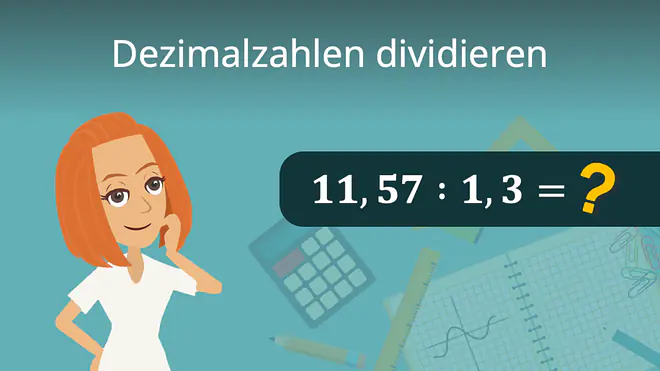 Zum Video: Dezimalzahlen dividieren