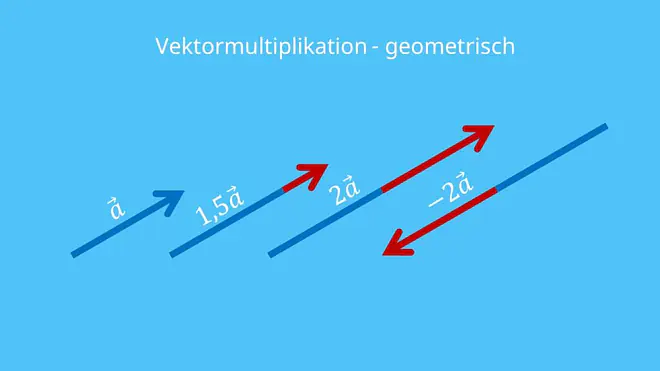 Vektorrechnung, Multiplikation, Skalarmultiplikation, skalare Multiplikation