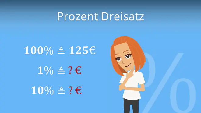 Zum Video: Dreisatz Prozent
