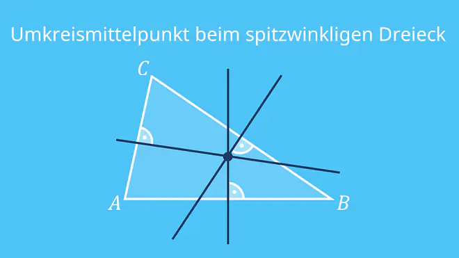 Umkreismittelpunkt, spitzwinkliges Dreieck, spitzwinklig, spitzwinkel Dreieck, spitzwinklige Dreiecke, spitzes Dreieck