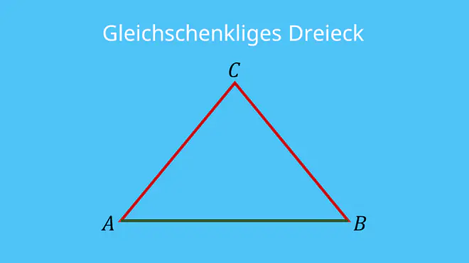 Dreieck mit zwei gleich langen Seiten, Dreiecksformen, Arten von Dreiecken, Dreiecke Arten, verschiedene Dreiecke, Dreieckstypen, besondere Dreiecke, Dreieck Formen, alle Dreiecksarten