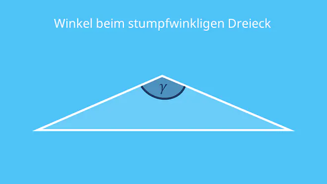 stumpfwinkliges Dreieck, stumpfer Winkel, stumpfes Dreieck, stumpfwinklig, was ist ein stumpfwinkliges Dreieck