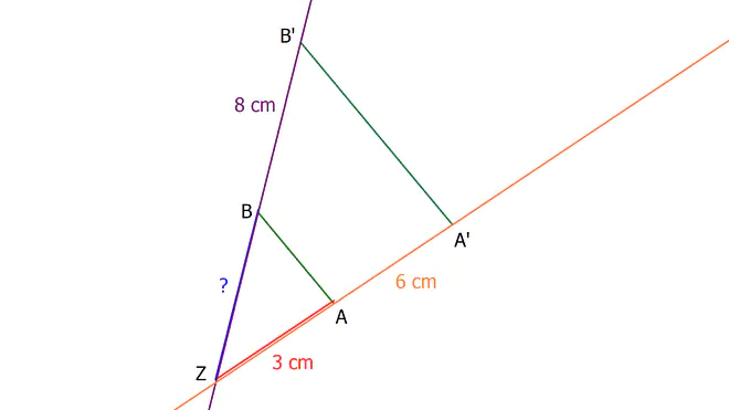 1 Strahlensatz, 1. Strahlensatz, erster Strahlensatz, aufgabe strahlensatz, 1 Strahlensatz Formel, strahlensatz Beispiel, strahlensatz Dreieck, Strahlensatz 1
