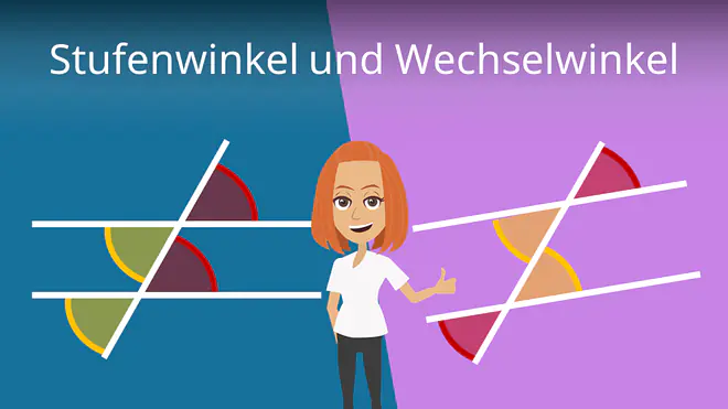 Zum Video: Stufenwinkel und Wechselwinkel