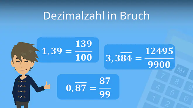 Zum Video: Dezimalzahl in Bruch