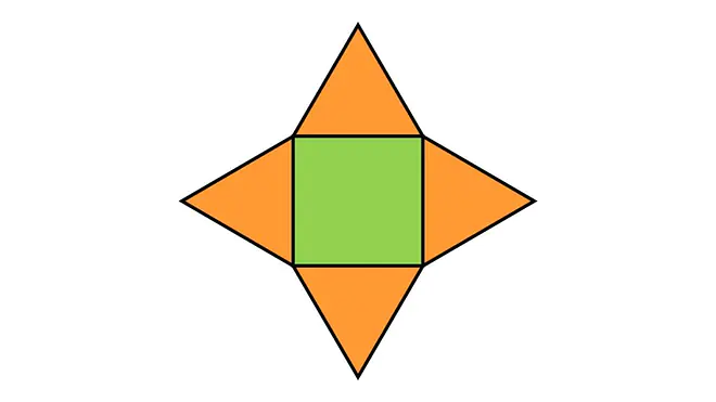 Pyramide Geometrie, Mantelfläche Pyramide, Pyramide Mathe,  Pyramiden Körper, Pyramide Körper, Mathe Pyramide, gerade Pyramide, Höhe Pyramide, Pyramide Mathematik, Pyramide Eigenschaften, Geometrie Pyramide, Viereckspyramide, eine Pyramide, Oberfläche Pyramide, Netz einer regulären Pyramide, Pyramide Netz