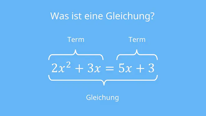 Term, Gleichung, Definition Gleichung, Erklärung Gleichung, Beschreibung Gleichung, Unterschied Term und Gleichung