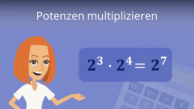 Zum Video: Potenzen multiplizieren