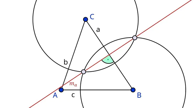 Mittelsenkrechte Dreieck, Mittelsenkrechte, Dreieck Mittelpunkt, Mittelsenkrechte Dreieck konstruieren, Mittelpunkt Dreieck, Umkreis Dreieck