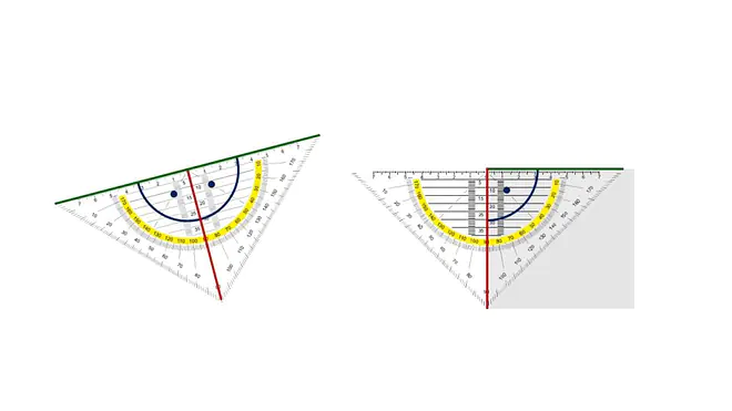 Geodreieck, Rechter Winkel, Rechter Winkel messen, mit Geodreieck messen, rechter Winkel mit Geodreieck messen, Winkel messen, 90 Grad Winkel messen, 90 Grad, 90°, 90° Winkel messen, 90° mit Geodreieck messen, 90 Grad mit Geodreieck messen, Winkelhilfslinie, Linie zum Winkelmessen