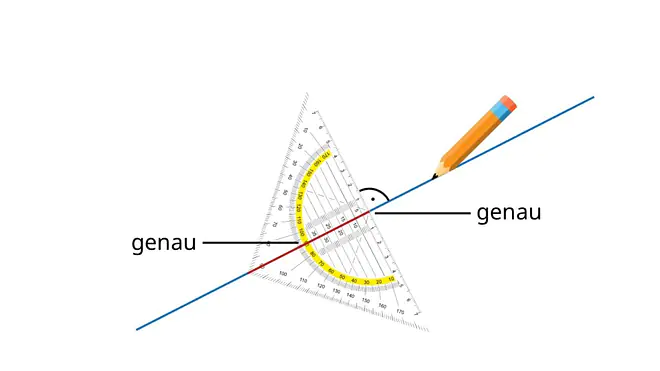 Rechten Winkel zeichnen, rechter Winkel, 90° Winkel, 90° Winkel zeichnen, 90 Grad Winkel, 90 Grad Winkel zeichnen, Geodreieck, mit Geodreieck Winkel zeichnen