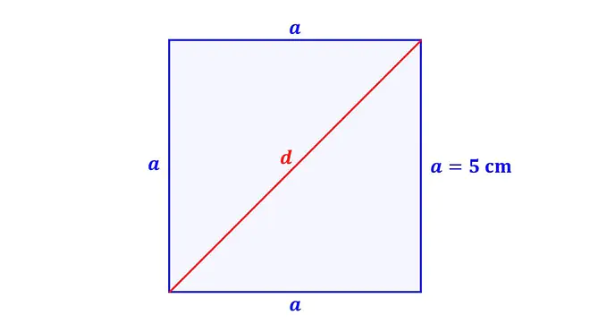 Diagonale, Diagonale Quadrat, Diagonale Quadrat berechnen, Diagonale mit Satz des Pythagoras berechnen