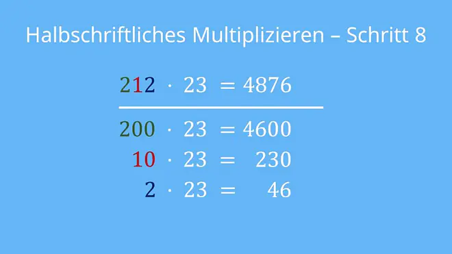 Halbschriftliche Multiplikation, Halbschriftliches Multiplizieren, Halbschriftlich Multiplizieren, Halbschriftliches Multiplizieren Anleitung, halbschriftliches Multiplizieren Schritt für Schritt