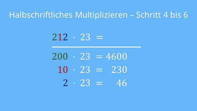 Halbschriftliche Multiplikation, Halbschriftliches Multiplizieren, Halbschriftlich Multiplizieren, Halbschriftliches Multiplizieren Anleitung, halbschriftliches Multiplizieren Schritt für Schritt