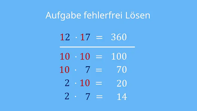 Halbschriftliches Multiplizieren, Halbschriftliche Multiplikation, Malrechnungen zerlegen, Fehler beim halbschriftlichen Multiplizieren verbessern