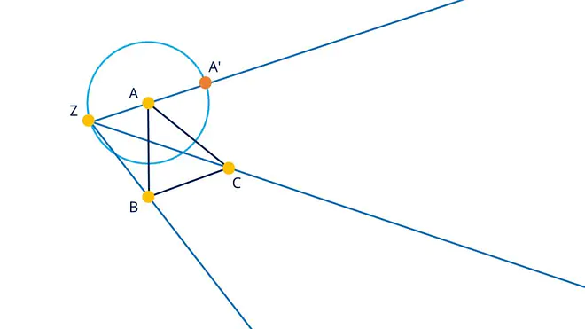 zentrische Streckung, Zirkel, Streckungszentrum