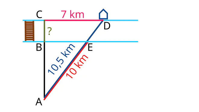 Strahlensatz, 2. Strahlensatz, Strahlensatz Aufgabe, Strahlensatz Übung, Breite berechnen mit Strahlensatz, Strahlensatz berechnen, Strahlensatz anwenden, Strahlensätze üben