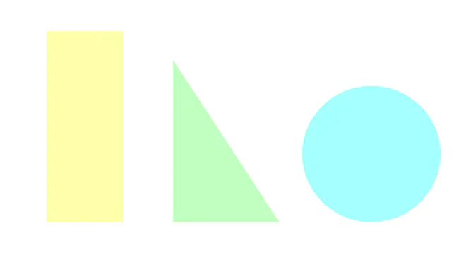 Das Bild zeigt drei geometrische Grundformen – ein Rechteck, ein Dreieck und einen Kreis.