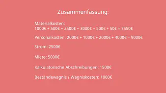 Kostenrechnung