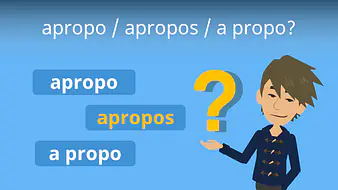 apropo / apropos / a propo?