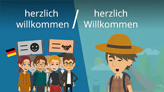 herzlich willkommen oder herzlich Willkommen?